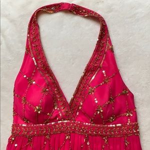 Hand beaded formal dress